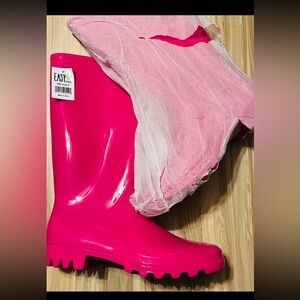 Hot Pink Rain Boots By Easy USA ‼️NEW‼️